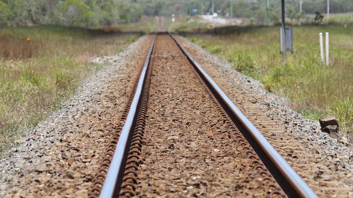 Railway tracks in the country